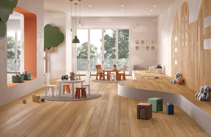 Carrelage effet bois Cerdomus Opera — ambiance 5