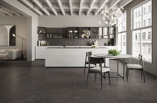 Carrelage effet pierre Cerdomus Pietra del Maniero Antracite
