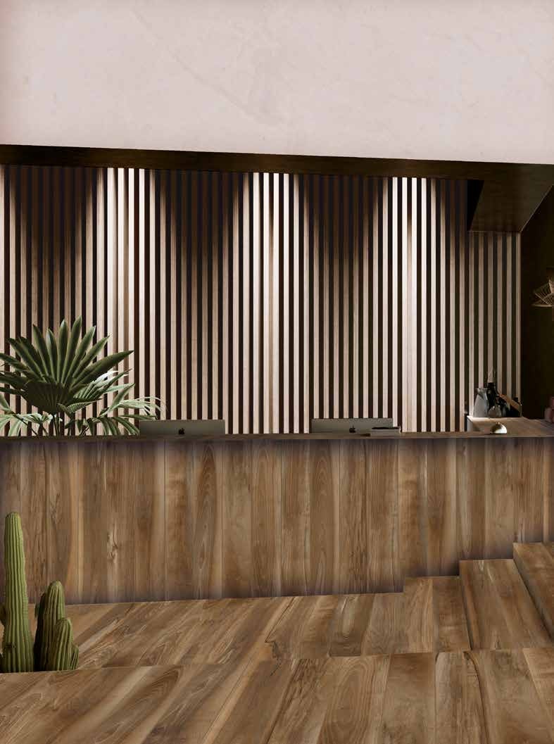 Carrelage effet bois Cerdomus Privé — ambiance 2