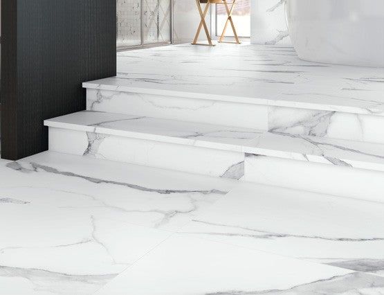 Carrelage effet marbre Cerdomus Statuario Bianco — ambiance 2