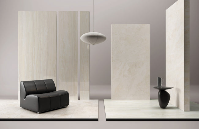 Carrelage effet pierre Cerdomus Tibur Bianco