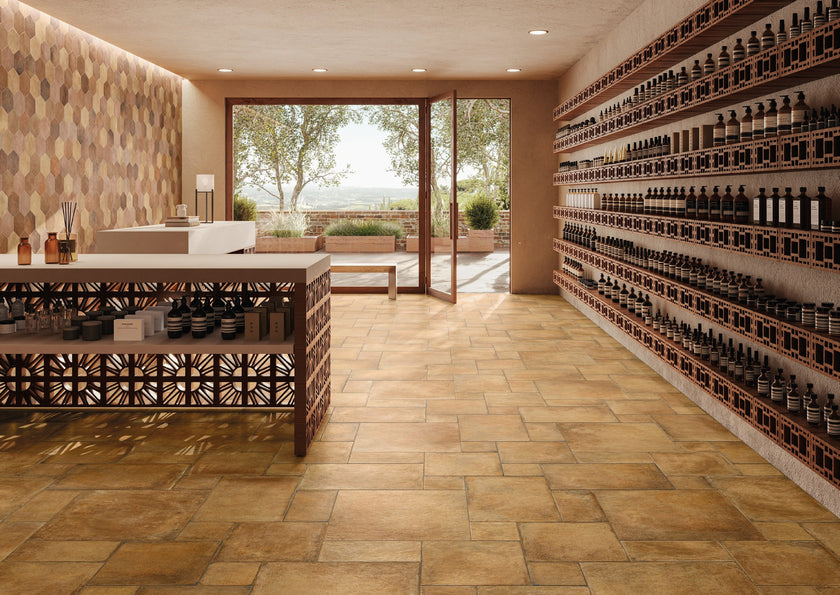 Carrelage effet terre cuite Cerdomus Valdorcia Ocra