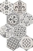 Carrelage Hexatile 17,5 x 20 cm Harmony B&W