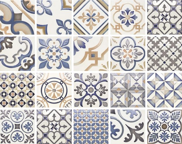 ELIOS CERAMICA SEVILLA DECORO MIX 20x20 NATURAL