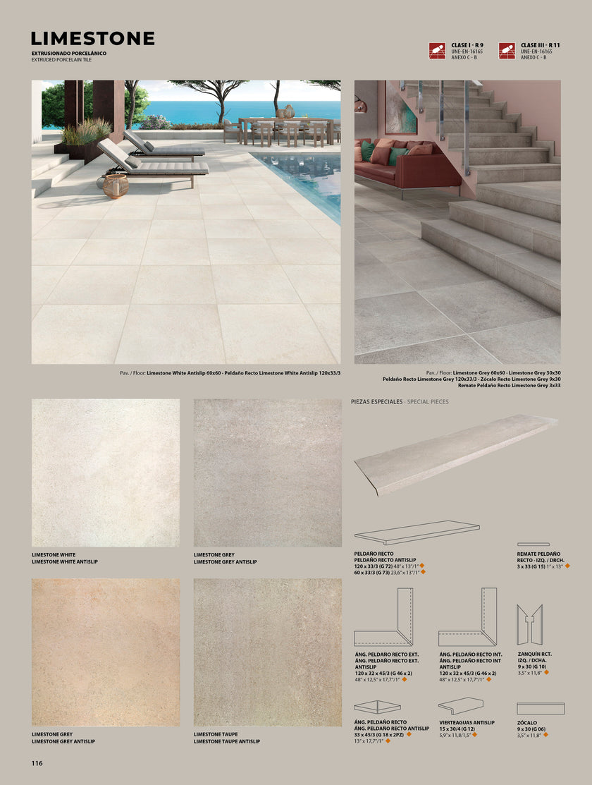 Calepinage de la collection Natucer Limestone