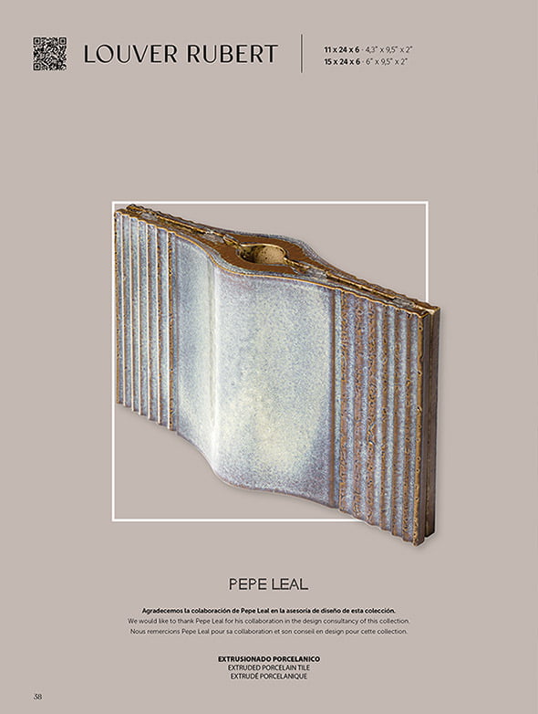 Calepinage de la collection Natucer Louver Rubert