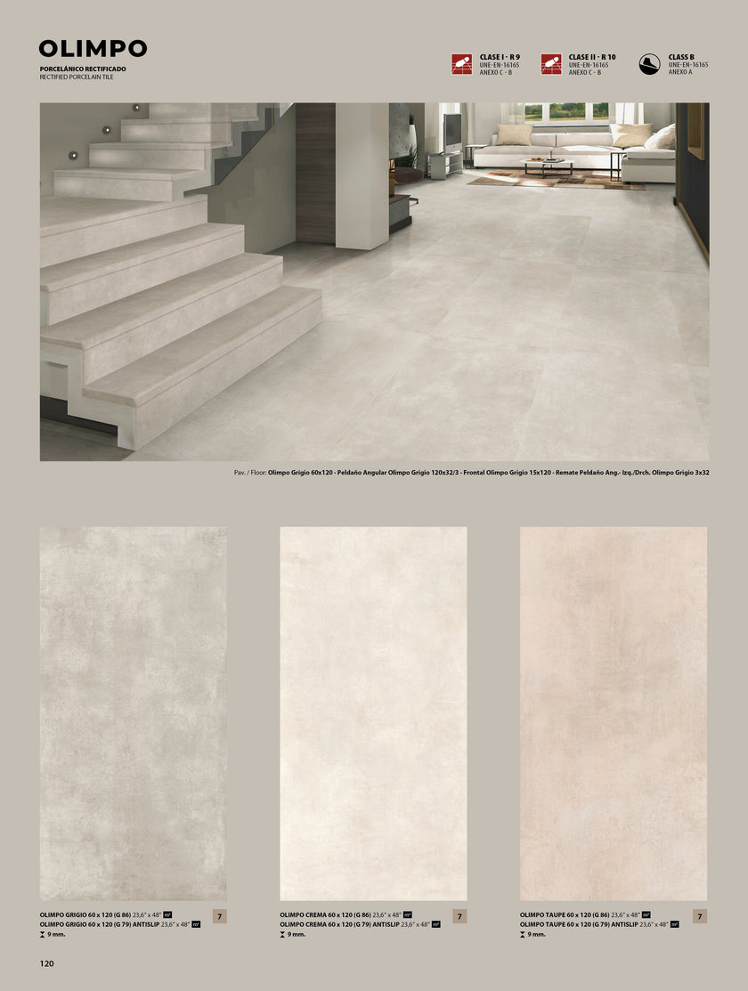 Calepinage de la collection Natucer Olimpo