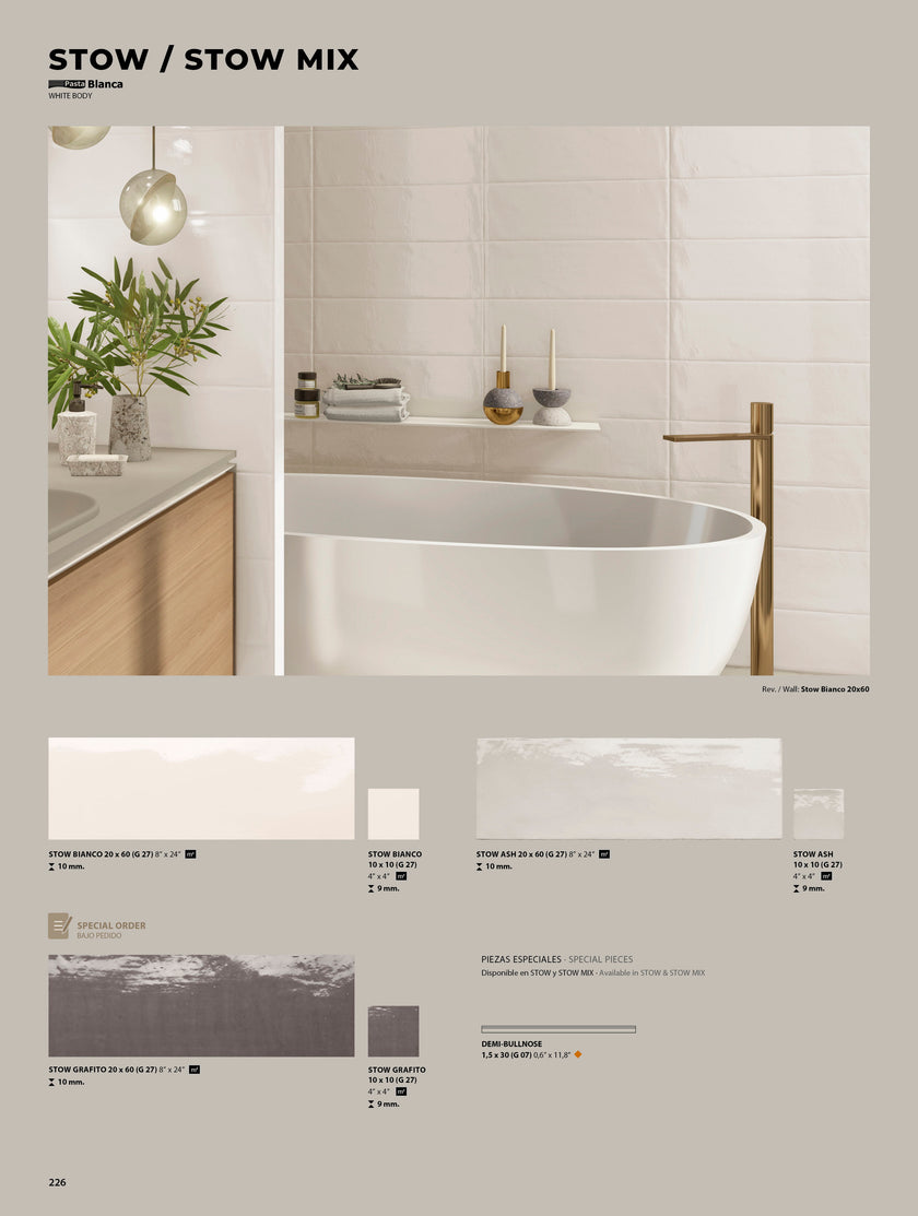 Calepinage de la collection Natucer Stow / Stow MIX
