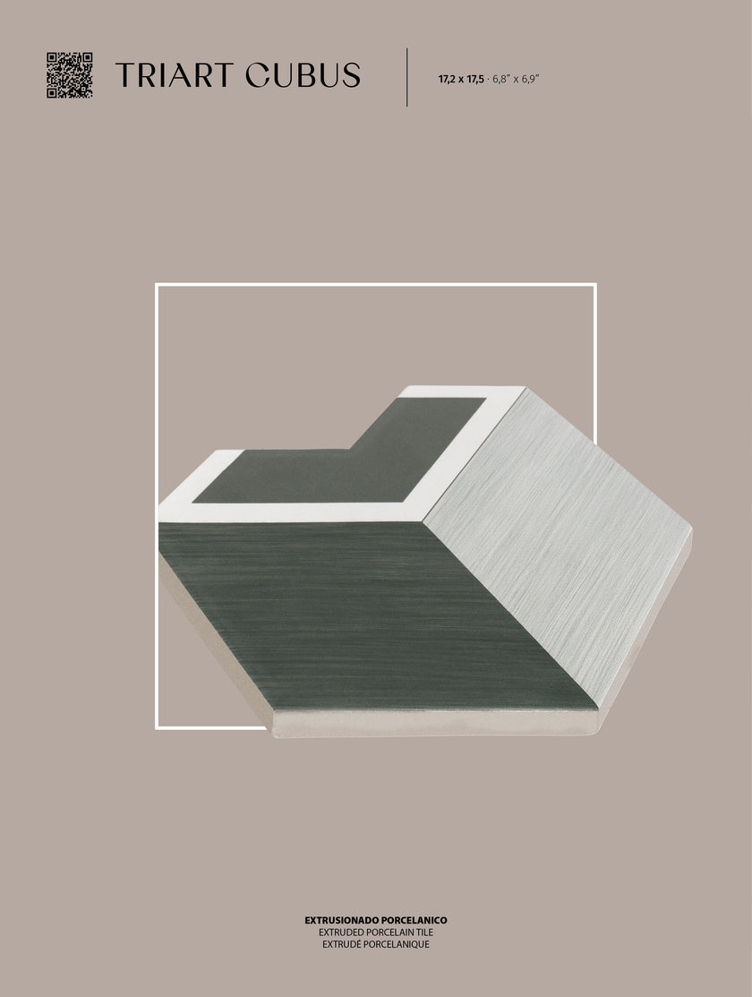 Calepinage de la collection Natucer Triart Cubus