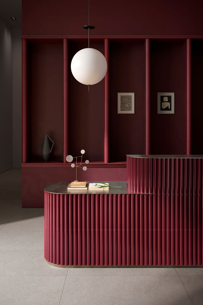 Ambiance carrelage Elios Skultura ArgillaKotta Skultura 5cm Porpora Gloss Soft Commerciale