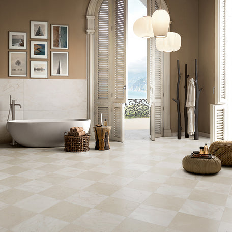 Ambiance carrelage Elios Dynasty BiancoAurora Marfil 1