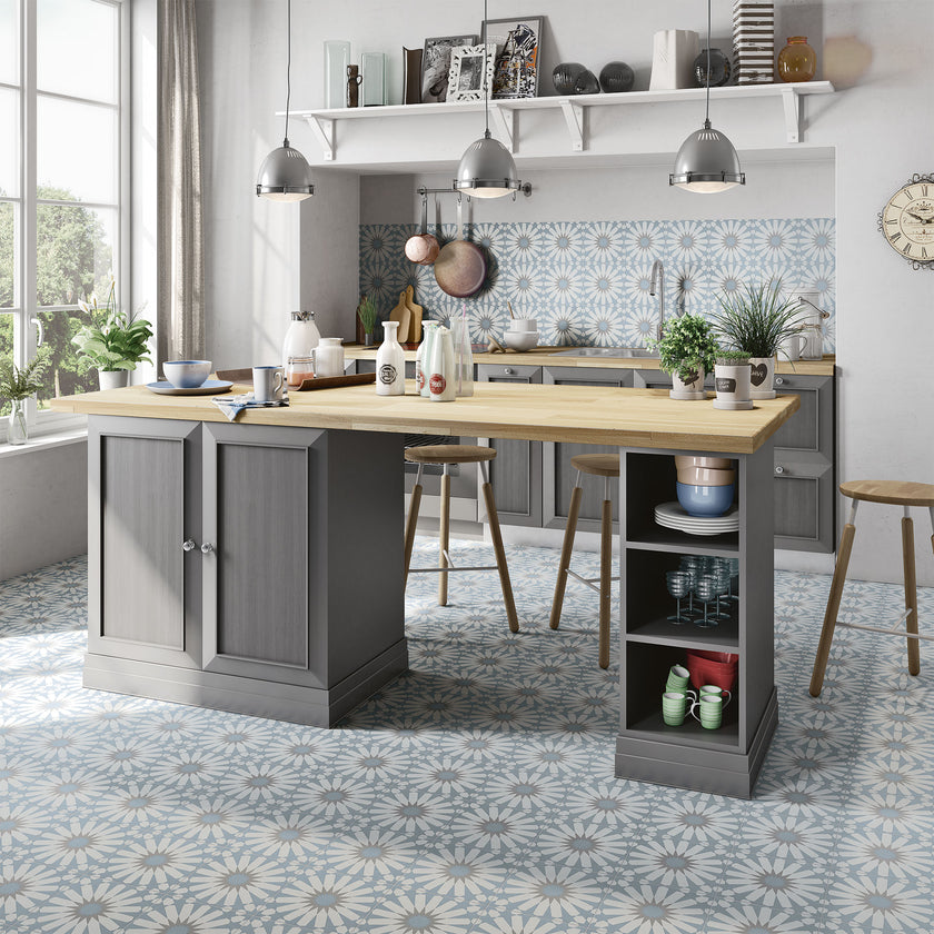 Ambiance carrelage Elios Deco Deco Etnic A Azzurro D1A1 Cucina