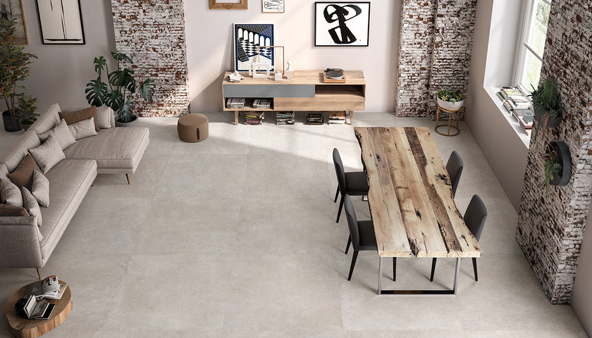 Ambiance carrelage Emil Be-Square Be Square Concrete 120x120 Amb Living