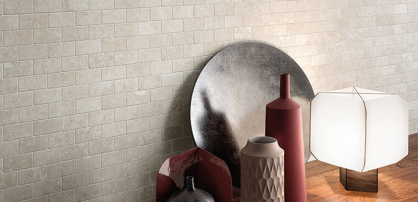 Ambiance carrelage Emil Chateau Chateau Beige Mosaico Mur Part Lampada Living