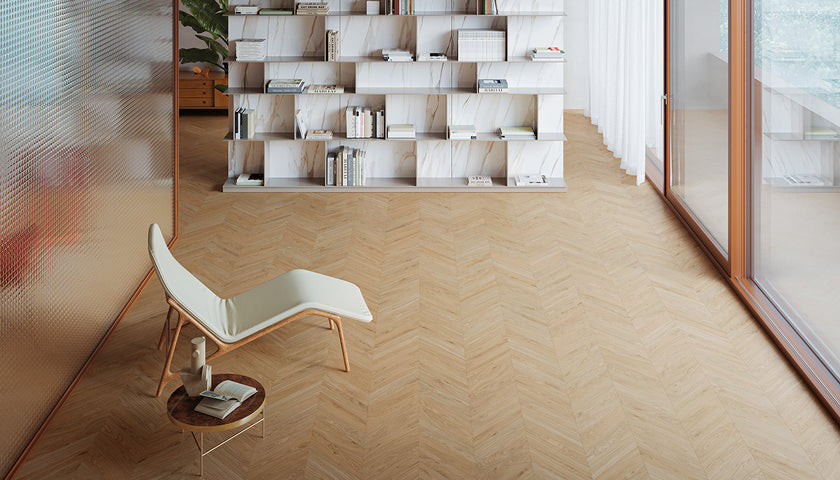 Ambiance carrelage Emil Mimesis Emil Mimesis Living miele