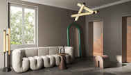 Ambiance carrelage Emil Forme Forme Antracite 80x80 Rosato Esagona Amb Living