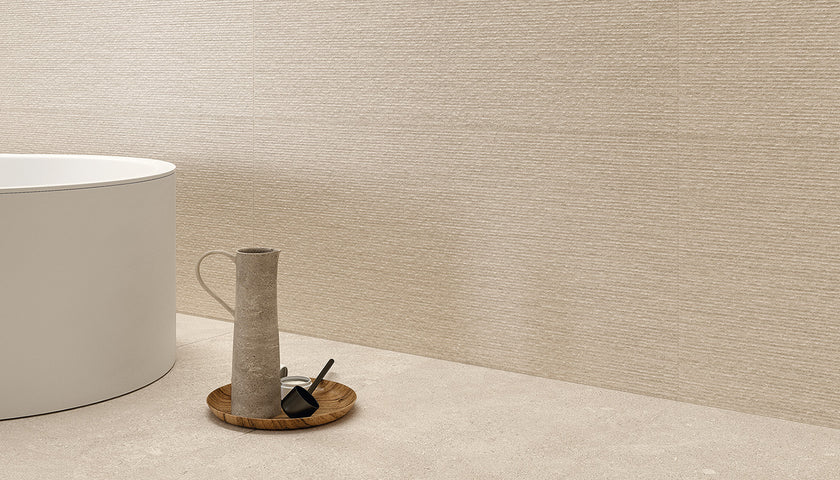 Ambiance carrelage Emil MaPierre Mapierre Beige ligne 60x120 Part Bagno