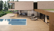 Ambiance carrelage Emil Mimesis Mimesis Miele 40x120 20mm Amb Piscina