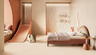Ambiance carrelage Emil Pietra Essenza Pietra Essenza Rosa 120x120 60x120 Sabbia 60x120 Mosaico Multicolor Chiaro Amb Camera da letto