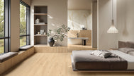 Ambiance carrelage Emil Playwood Playwood Light 20x120 Brick 5x30 TDMPureOnyx Perla 120x278 Amb Camera