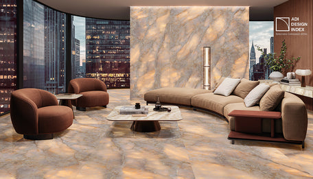 Ambiance carrelage Emil Tele di Marmo Lumia TDM Lumia Golden Ambra 120x278 Amb Living copia OK