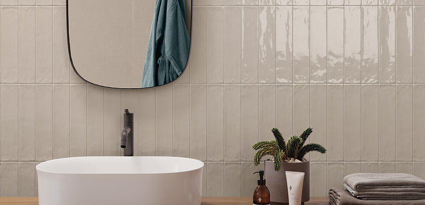 Ambiance carrelage Emil Totalook Totalook Sabbia 6x24 Majolica Lux Part. Bagno