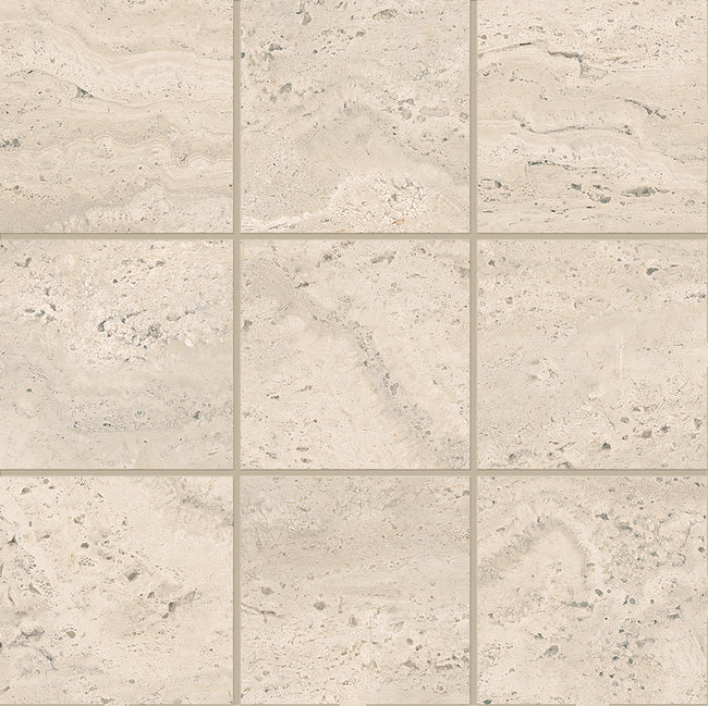Photo du carreau carrelage Emil Dual Travertine Dual Travertine PORO CHIUSO BEIGE MOSAICO 10x10 30x30 2