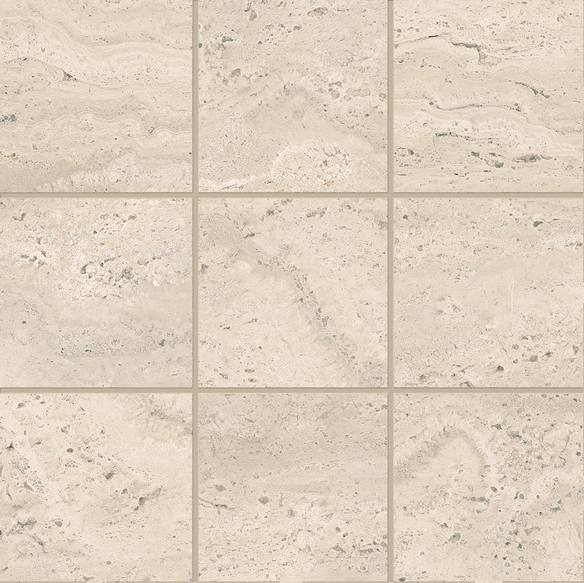 Photo du carreau carrelage Emil Dual Travertine Dual Travertine PORO CHIUSO BEIGE MOSAICO 10x10 30x30 2