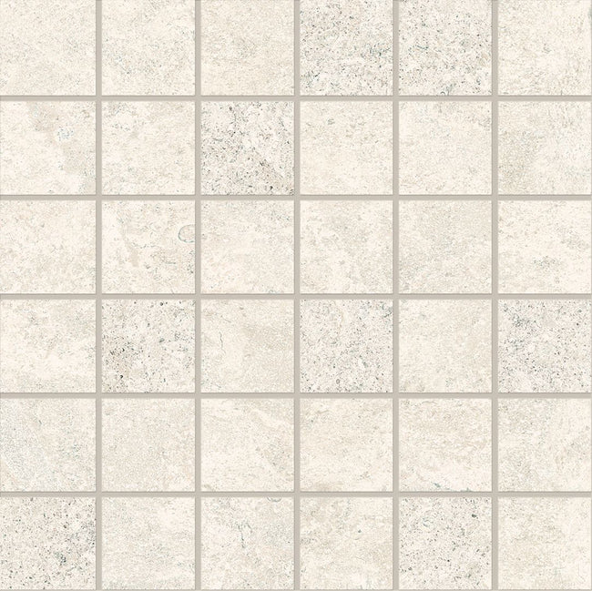 Photo du carreau carrelage Emil MaPierre EM06 Ancienne Blanc MOSAICO 5X5 30x30