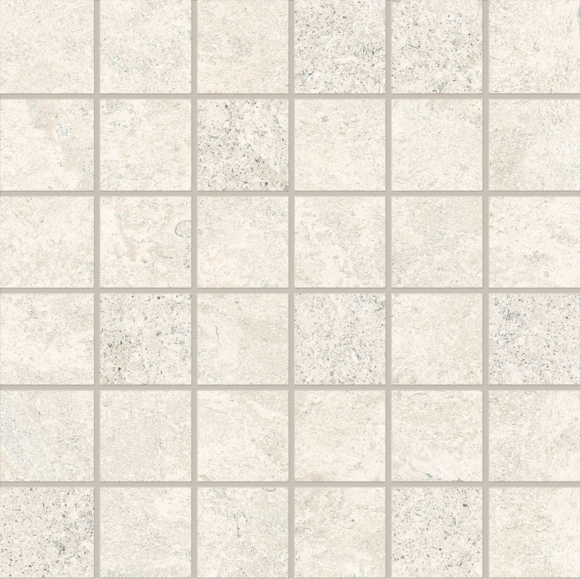 Photo du carreau carrelage Emil MaPierre EM06 Ancienne Blanc MOSAICO 5X5 30x30