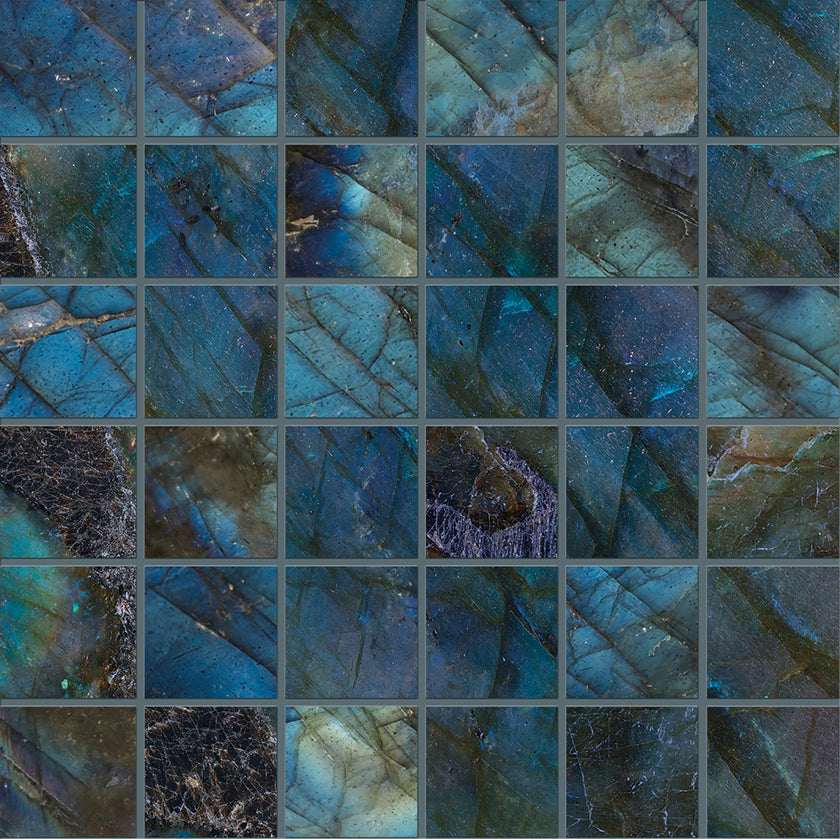 Photo du carreau carrelage Emil Tele di Marmo Lumia EN9K TdM Pure Lumia LABRADORITE MOSAICO 5X5 30x30