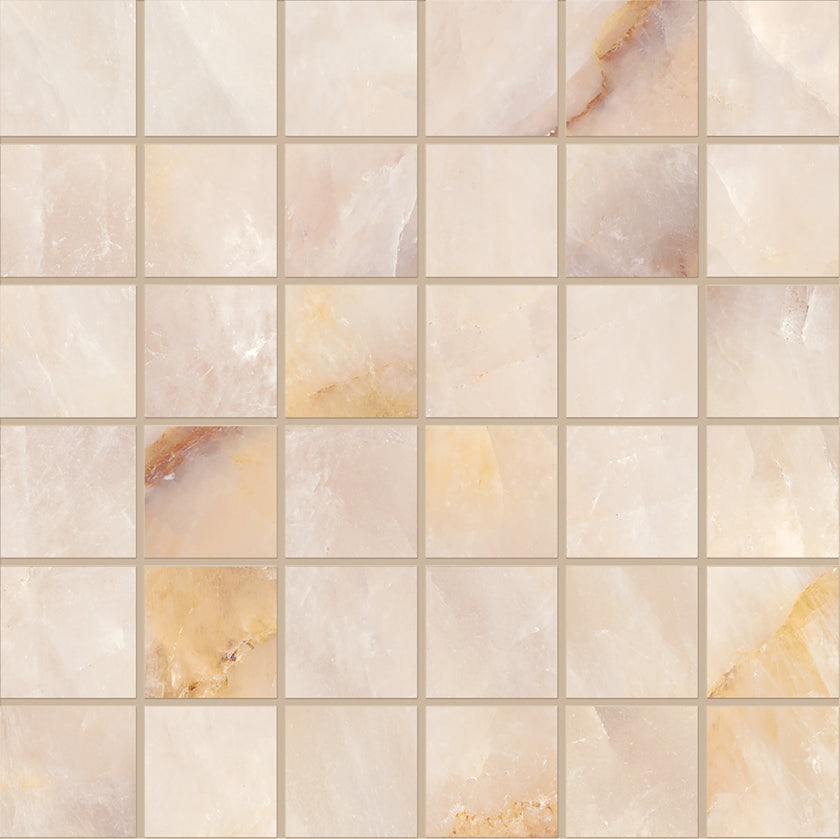 Photo du carreau carrelage Emil Tele di Marmo Crystal ENQF TdM Crystal PINK MOSAICO 5X5 30x30
