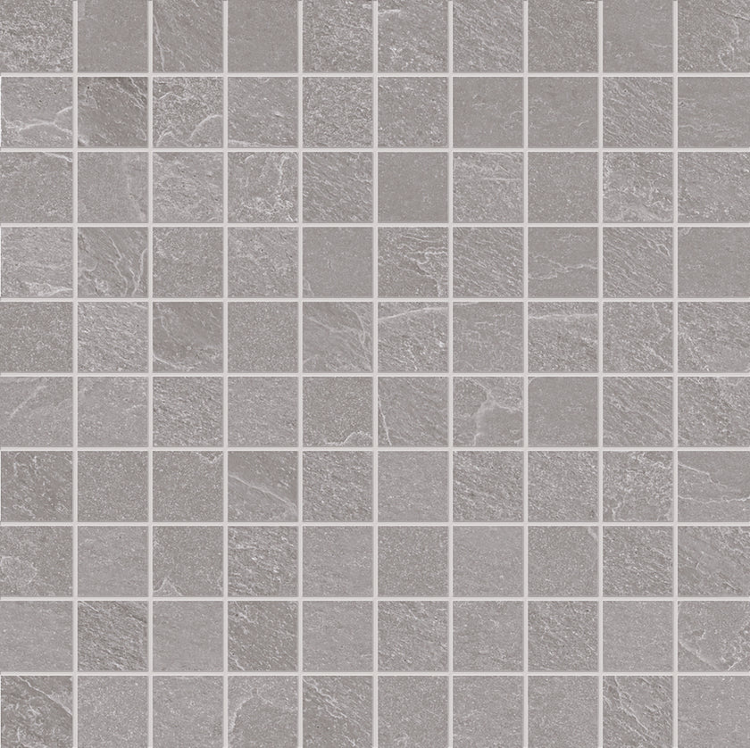 Photo du carreau carrelage Emil Nordika I30ND8R Mosaico 3x3 Nordika GREY 30x30