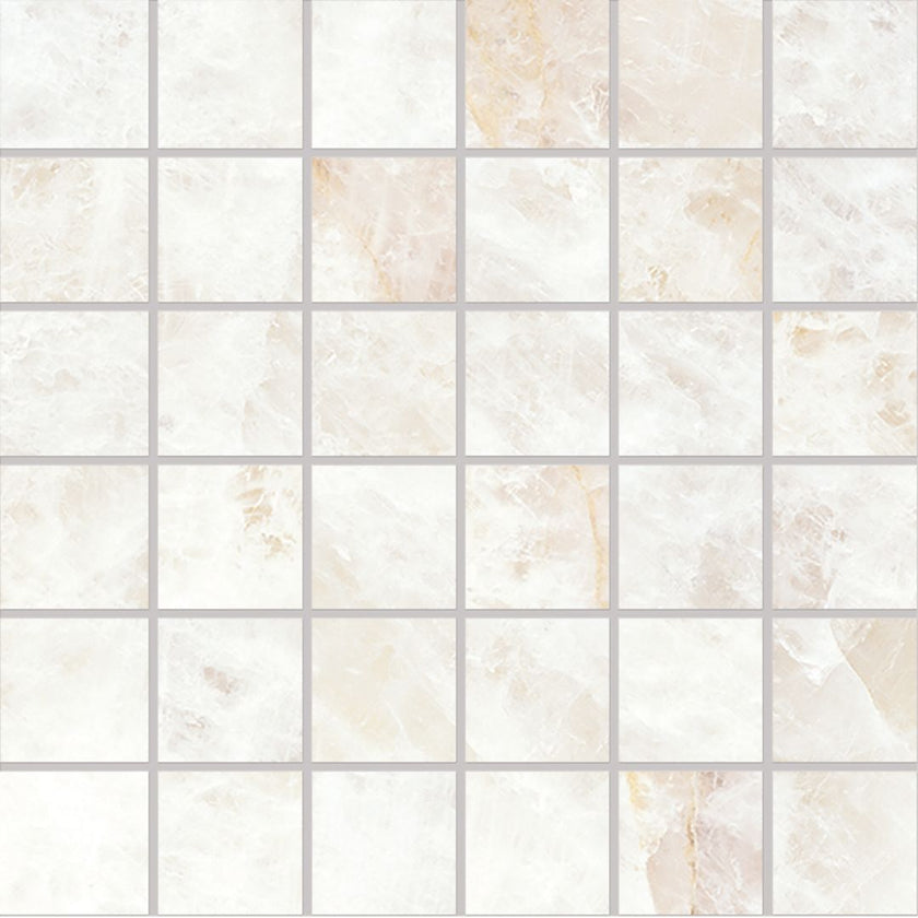 Photo du carreau carrelage Emil Tele di Marmo Precious TeM PRECIUS MOSAICO 5X5 30x30 CRYSTAL WHITE