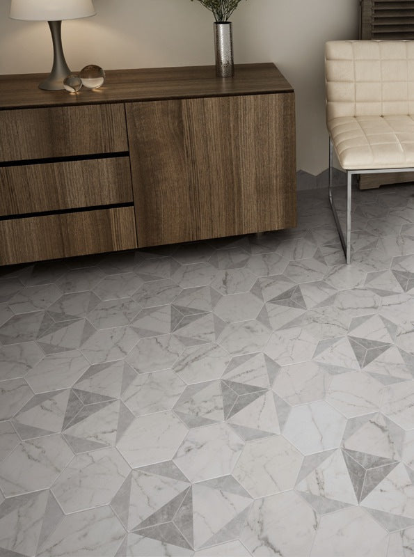 Carrelage Carrara Equipe Cerámicas en situation