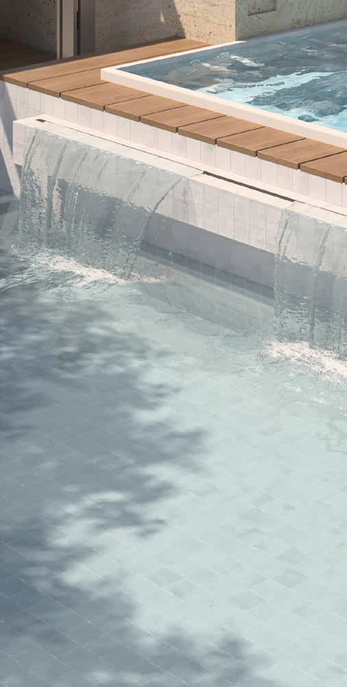 Carrelage Raku Equipe Cerámicas en piscine