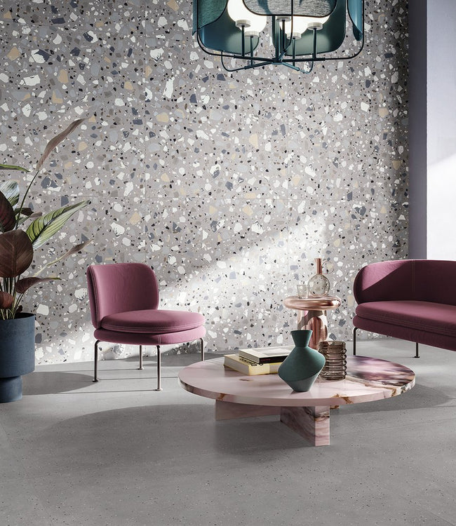 SANT'AGOSTINO DECONCRETE MAXI DECO GREY 90x90 MAT