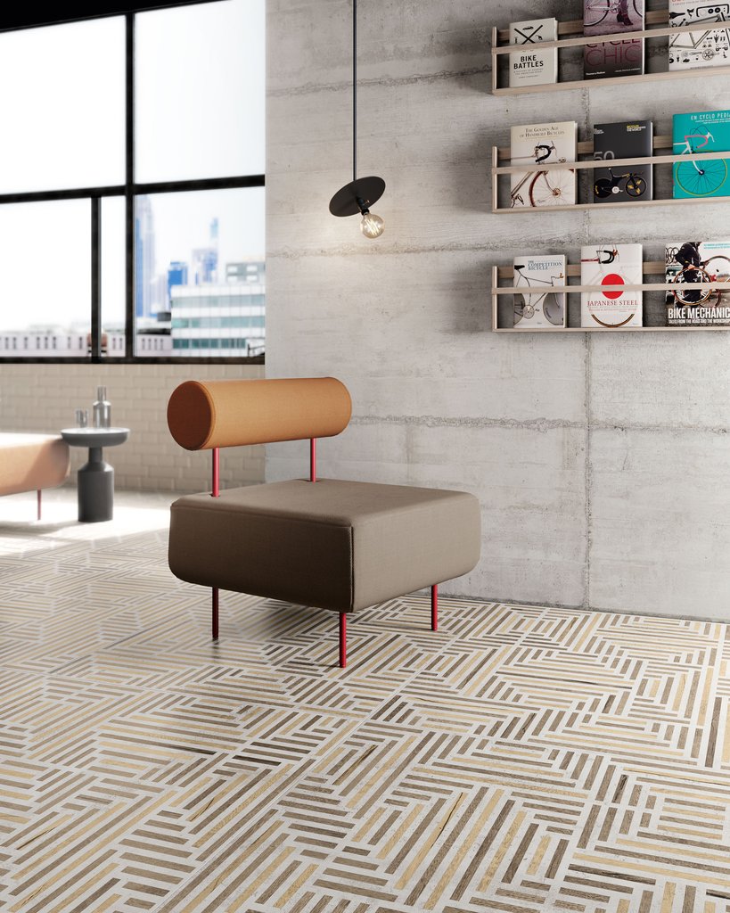 SANT'AGOSTINO FORM MAZE 90x90 NATURAL