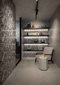 FAP CERAMICHE MILANO MOOD TROPICAL BIANCO E NERO 50x120 MAT