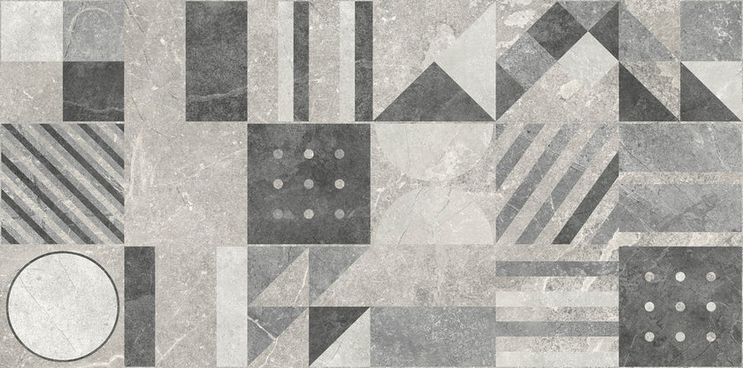 Carrelage Elios Harmony Geometrie Cold 30x60 cm boîte de 6 — packshot carreau, réf. 0943602