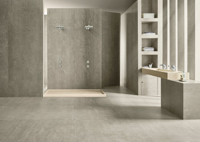 MARGRES LINEA SUBWAY 100x100 Ash Naturel Rectifié en ambiance