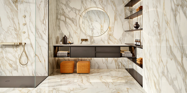 MARGRES LINEA ENDLESS CALACATTA GOLD 100x100 POLI