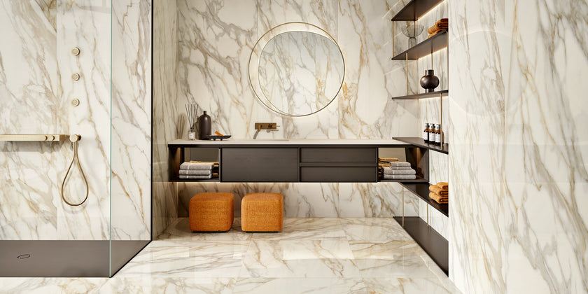 MARGRES LINEA ENDLESS CALACATTA GOLD 50x100 POLI