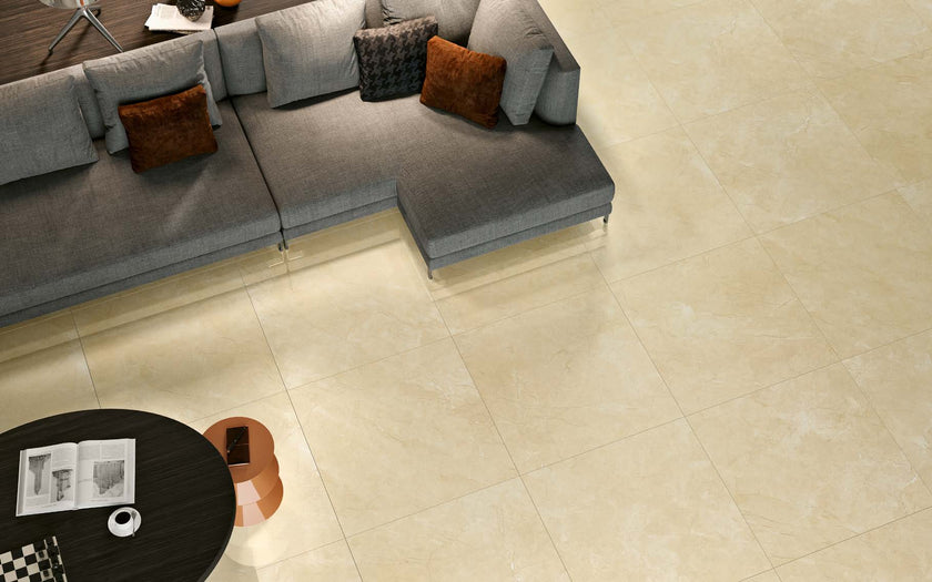 Margres Prestige 89x89 poli, effet marbre Calacatta
