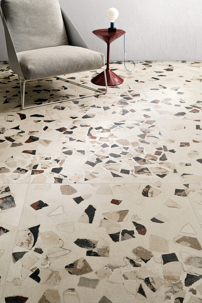 Fioranese I Cocci Calce en situation — carrelage effet granito
