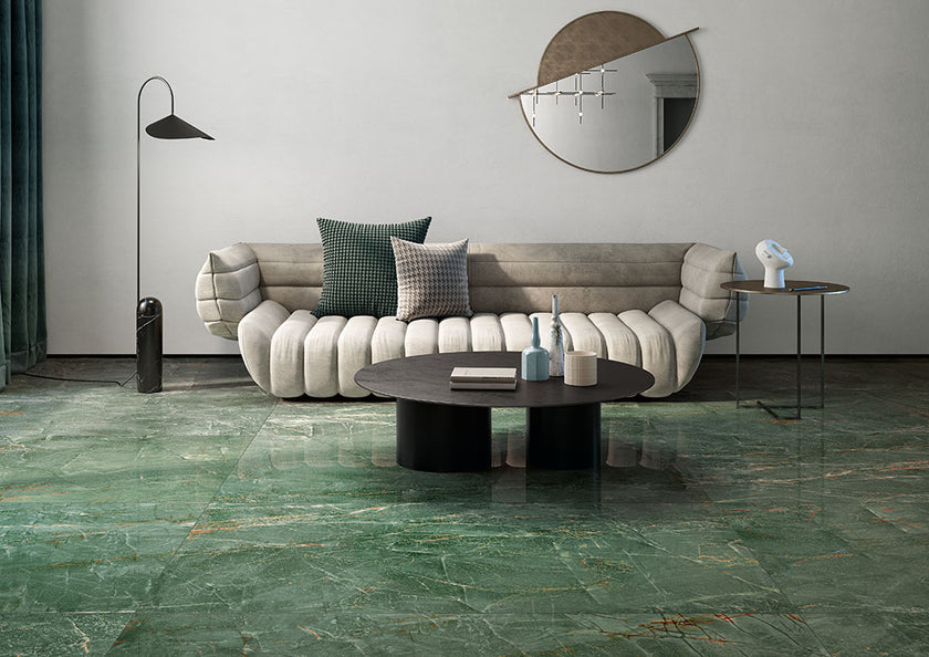 Fioranese Marmorea Intensa Emerald Dream en situation — carrelage effet marbre