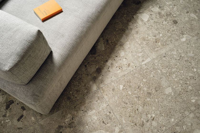 Fioranese Frammenta Beige en situation — carrelage effet pierre