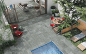 POLIS Elements en situation — carrelage effet pierre