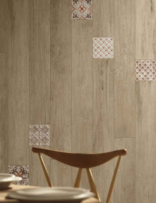POLIS Slowood en situation — carrelage effet bois