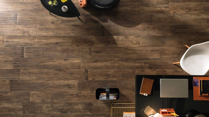 POLIS Slowood en situation — carrelage effet bois